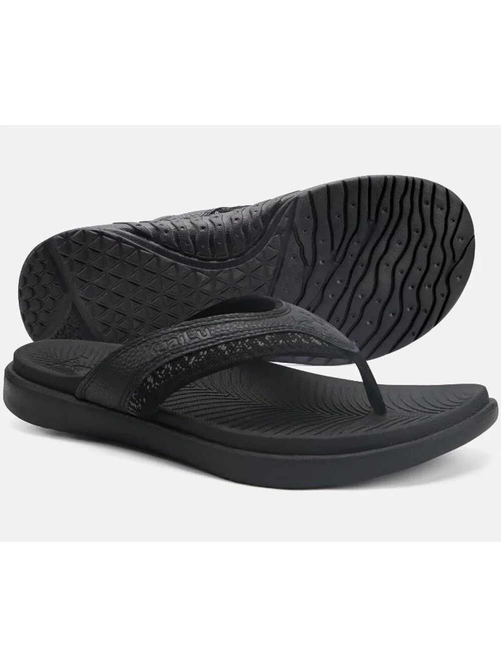 Men's Black Arch Support Sport Flip Flops Comfort Orthotic Thong Sandal Shoes